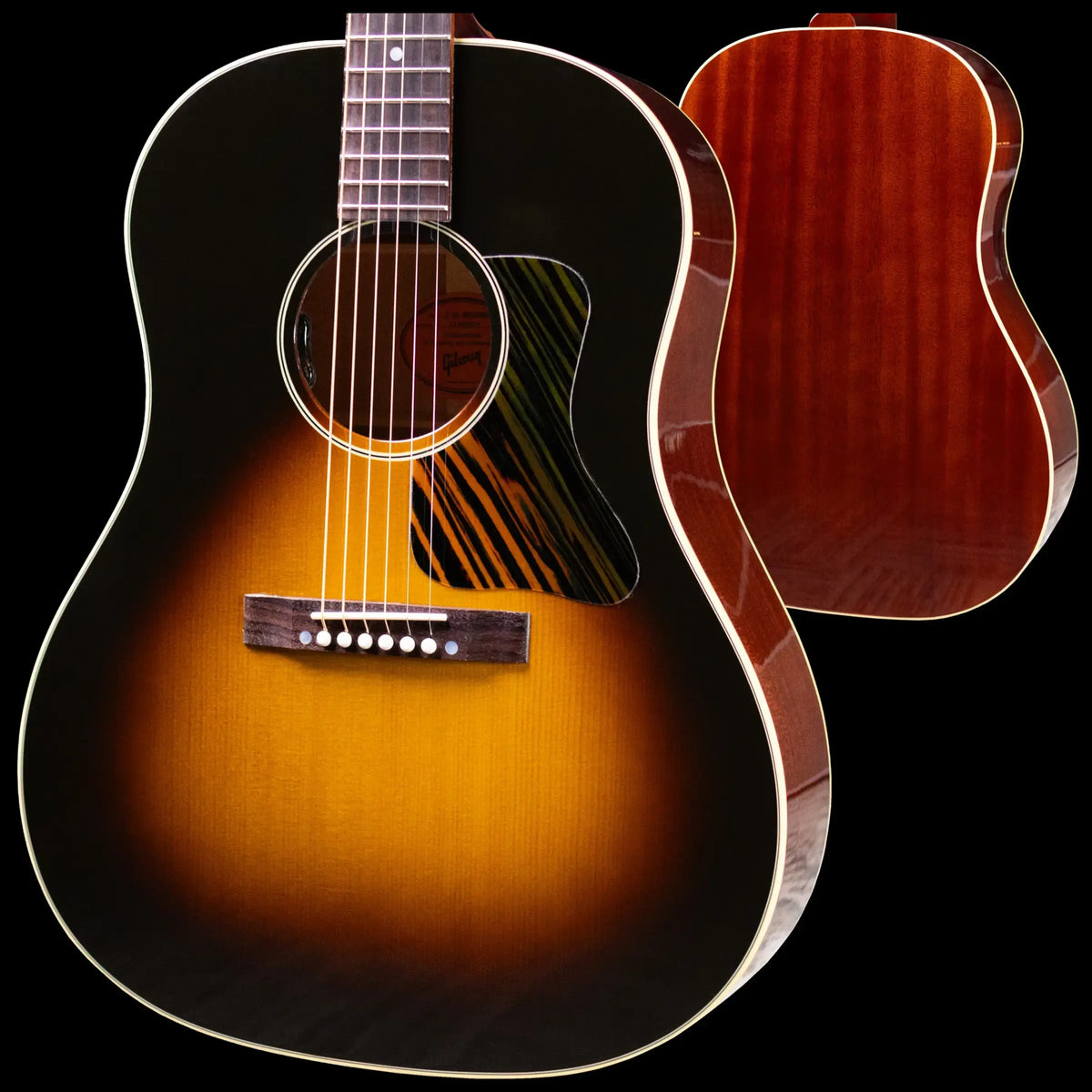 Gibson J-45 Original Acoustic/Electric Guitar - Vintage Sunburst with Hardshell Case
