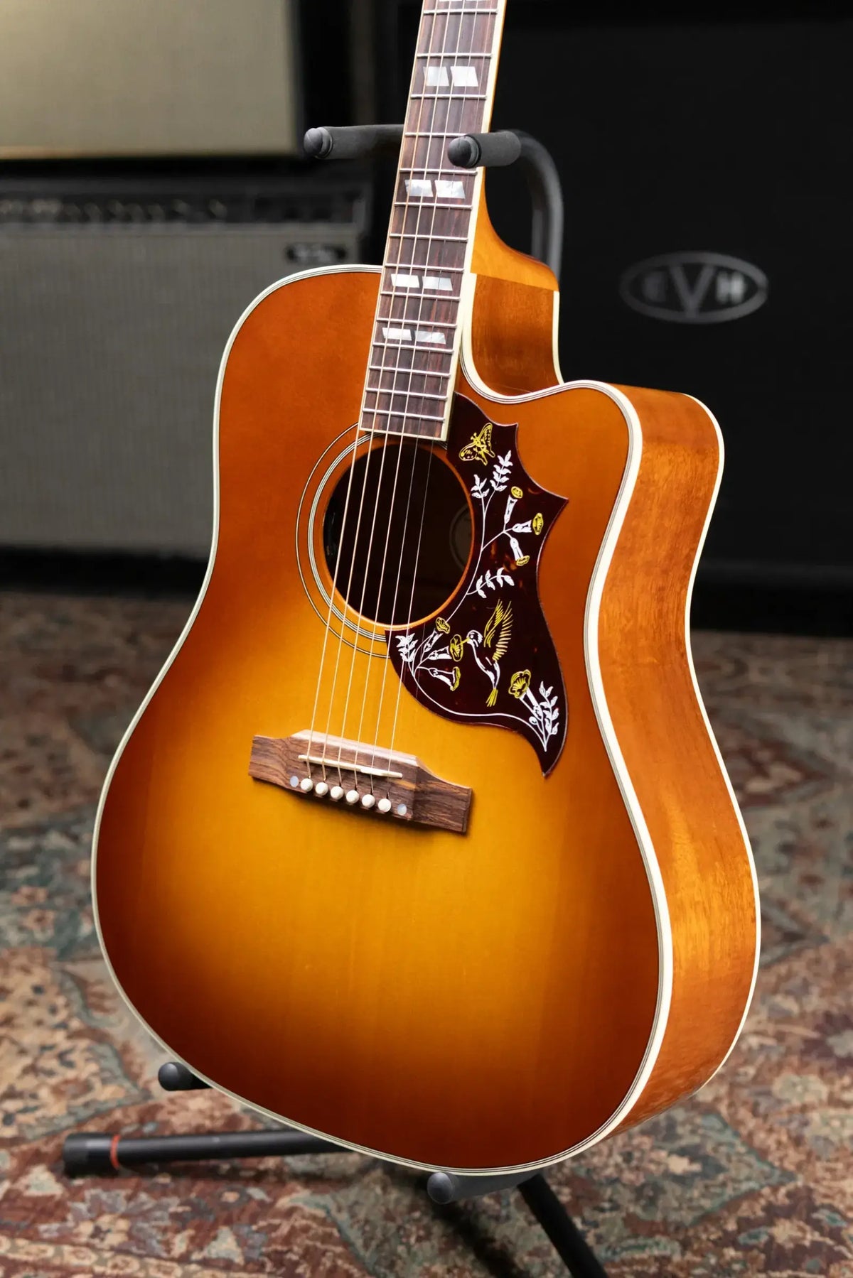 Gibson Hummingbird Standard EC Acoustic/Electric Guitar - Heritage Cherry Sunburst with Hardshell Case