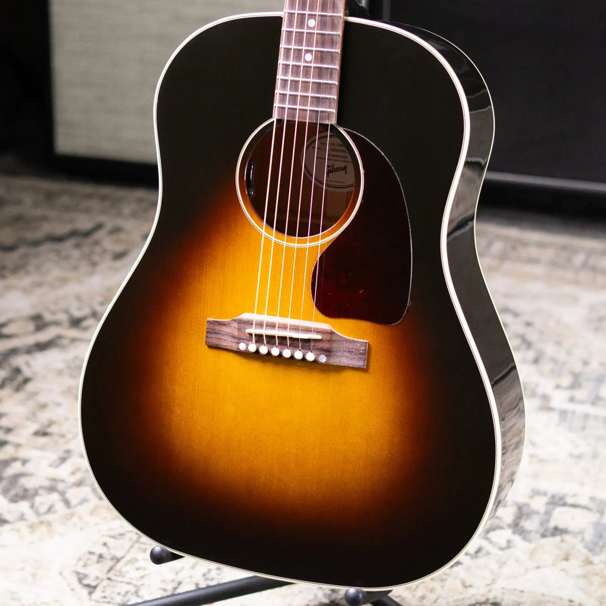 Gibson J-45 Standard Acoustic/Electric Guitar - Vintage Sunburst with Hardshell Case