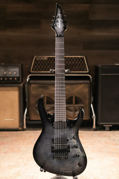 Jackson Pro Plus Series Signature Chris Broderick Soloist 7 String Electric Guitar - Transparent Black with Foam Core Case - Demo
