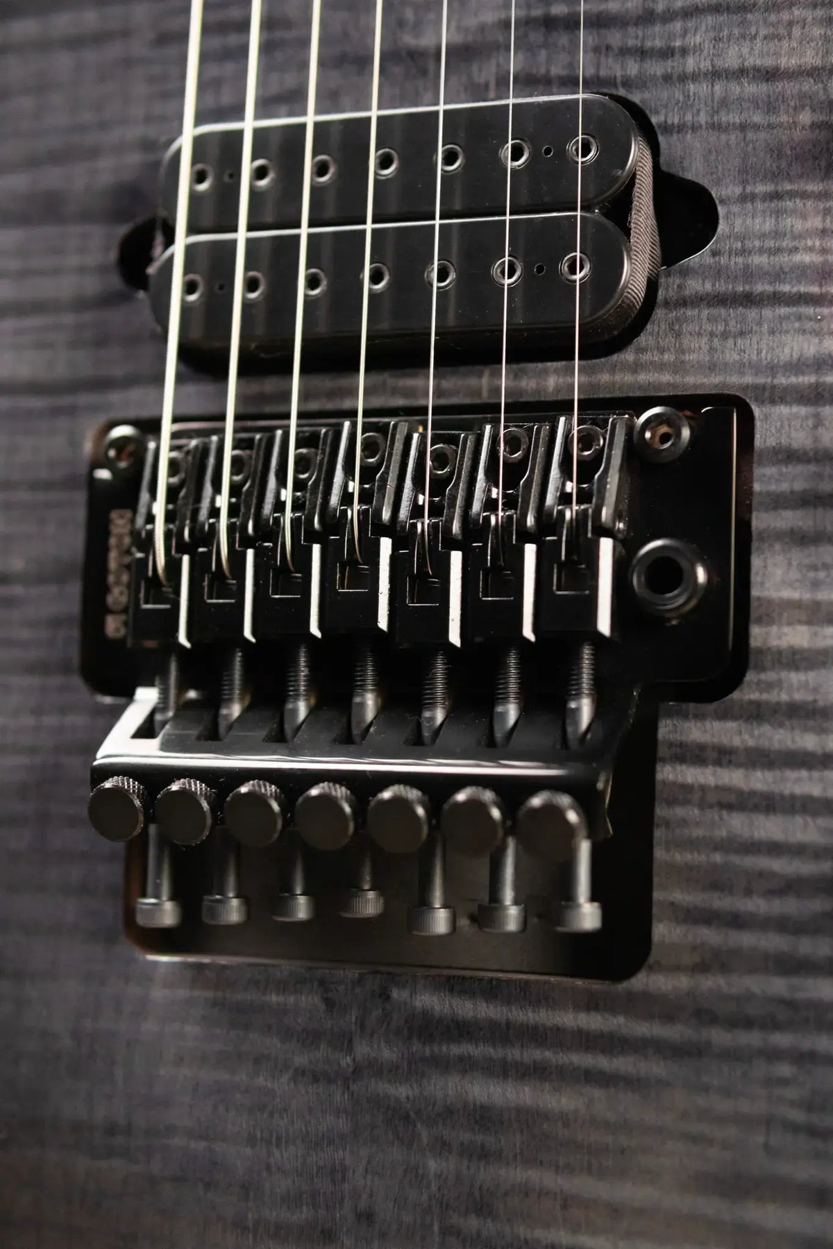Jackson Pro Plus Series Signature Chris Broderick Soloist 7 String Electric Guitar - Transparent Black with Foam Core Case - Demo
