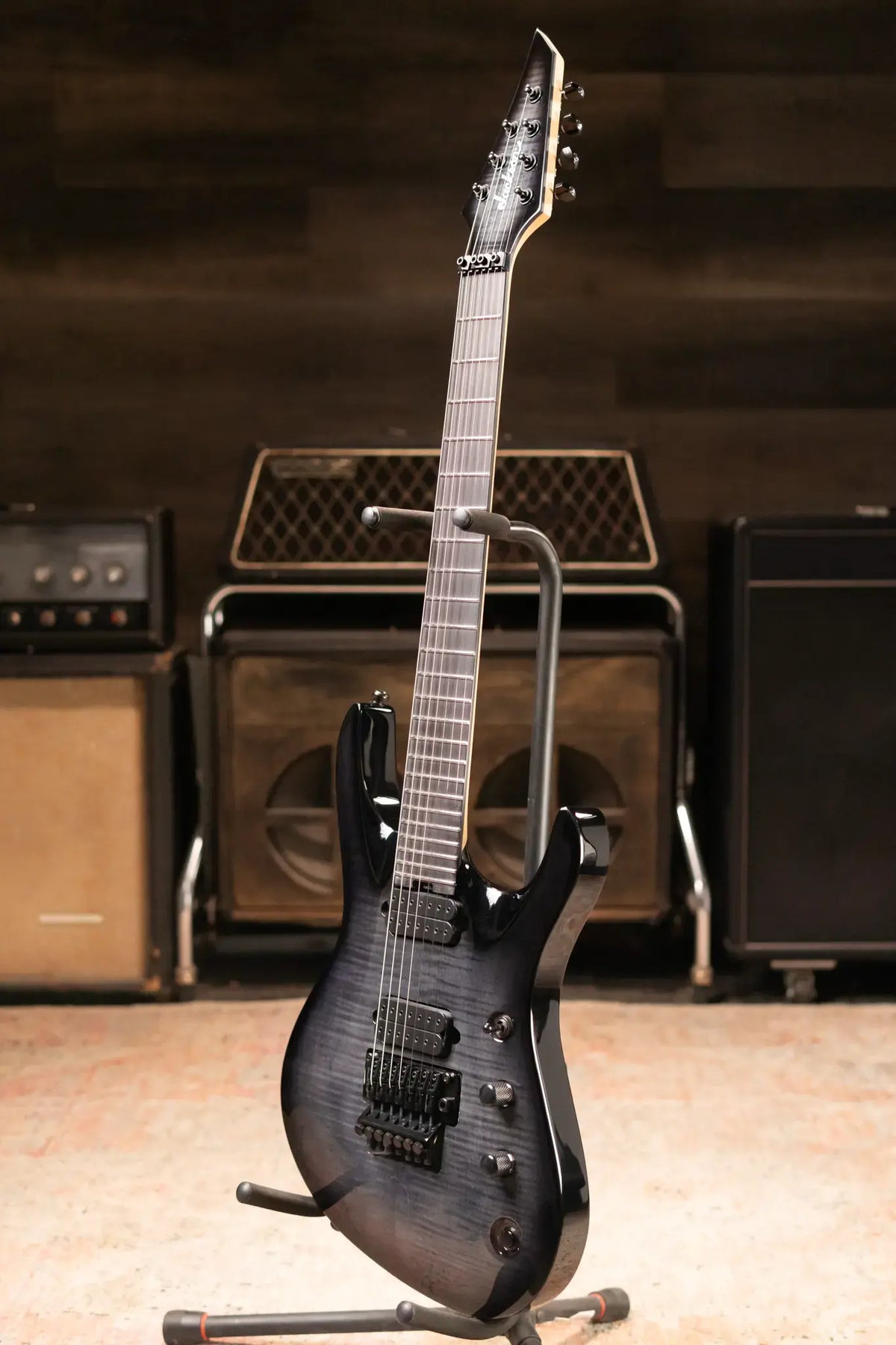 Jackson Pro Plus Series Signature Chris Broderick Soloist 7 String Electric Guitar - Transparent Black with Foam Core Case - Demo