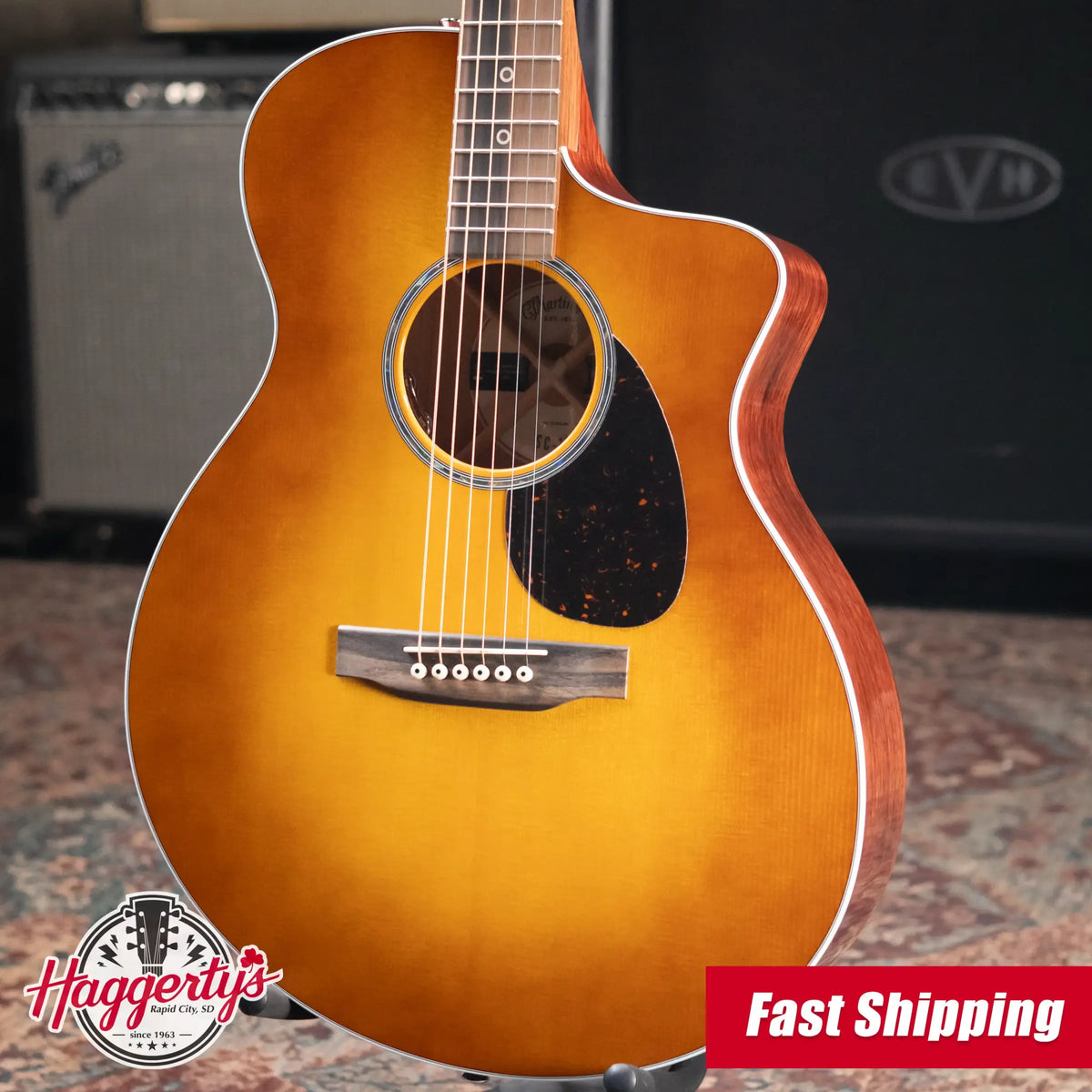 Martin SC-13E Modern Acoustic/Electric Guitar - Mezcal Burst/Koa with Gig Bag - Demo