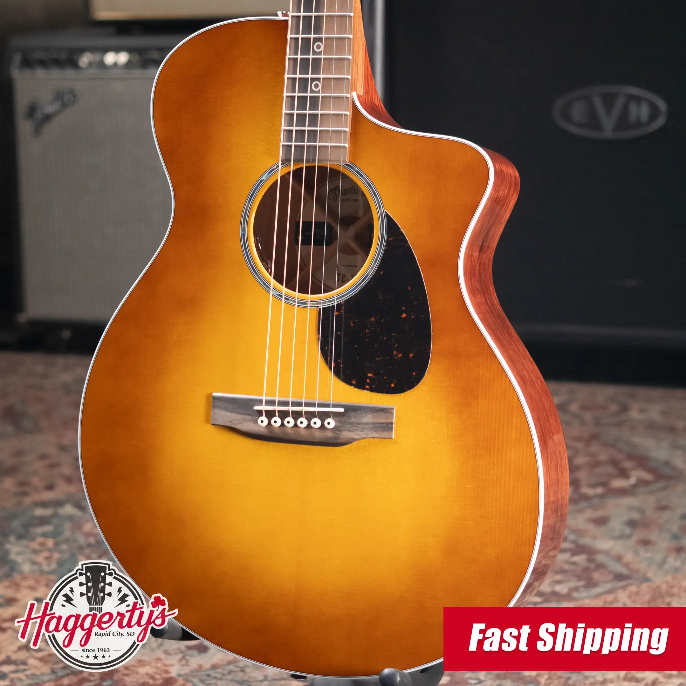 Martin SC-13E Modern Acoustic/Electric Guitar - Mezcal Burst/Koa with Gig Bag