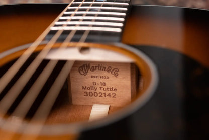 Martin D-18 Molly Tuttle Signature Dreadnought Acoustic Guitar - Vintage Sunburst with Hardshell Case