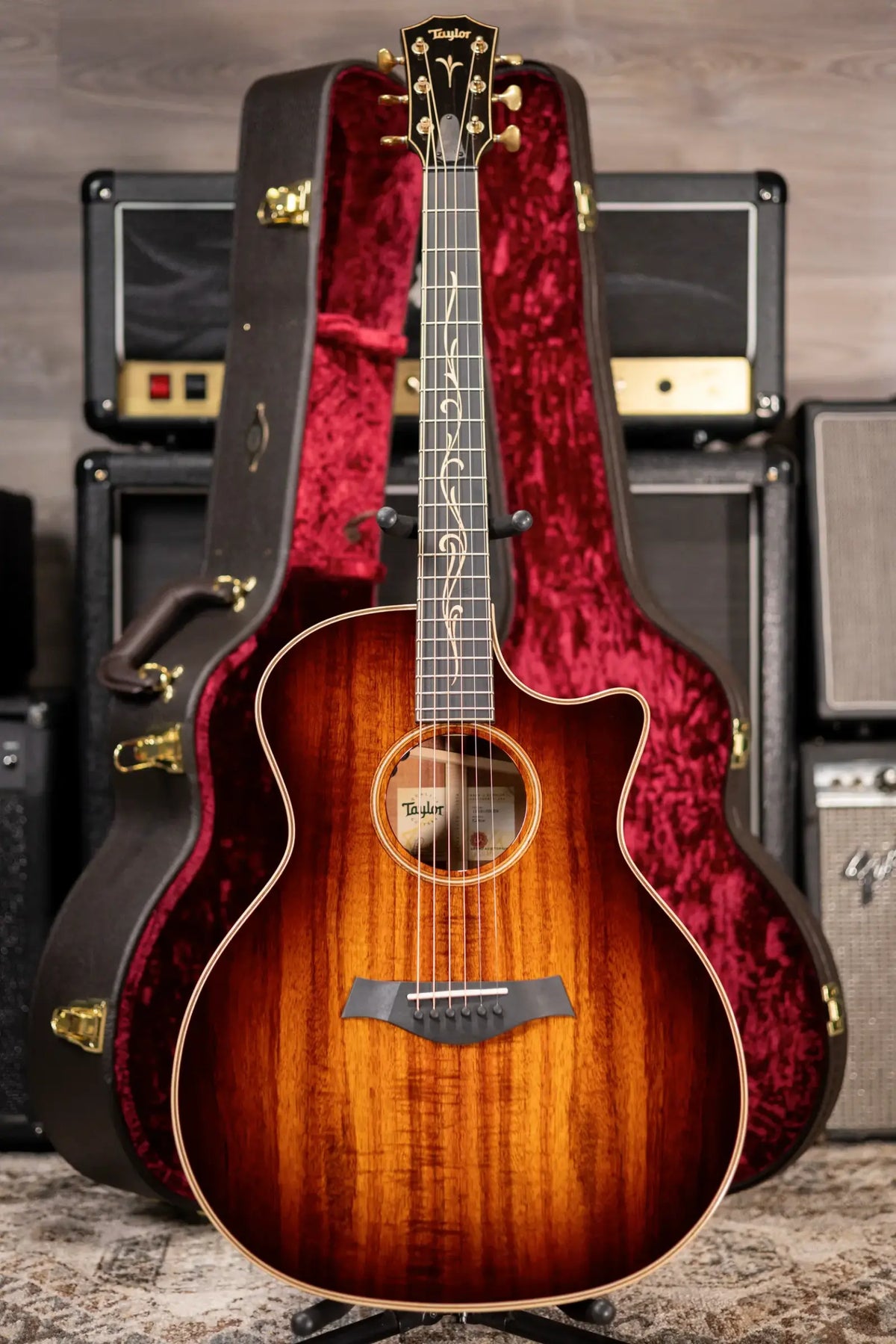 Taylor Next Generation K24ce Grand Auditorium Acoustic/Electric Guitar - Shaded Edgeburst with Hardshell Case