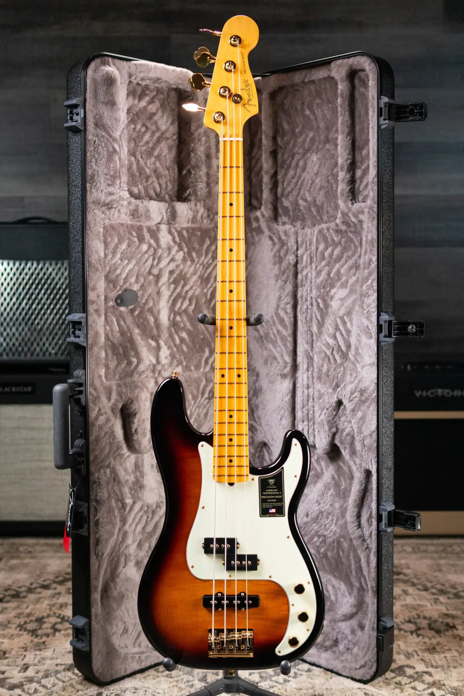 Fender 75th Anniversary American Professional PJ Bass - 2-Color Sunburst with Hardshell Case
