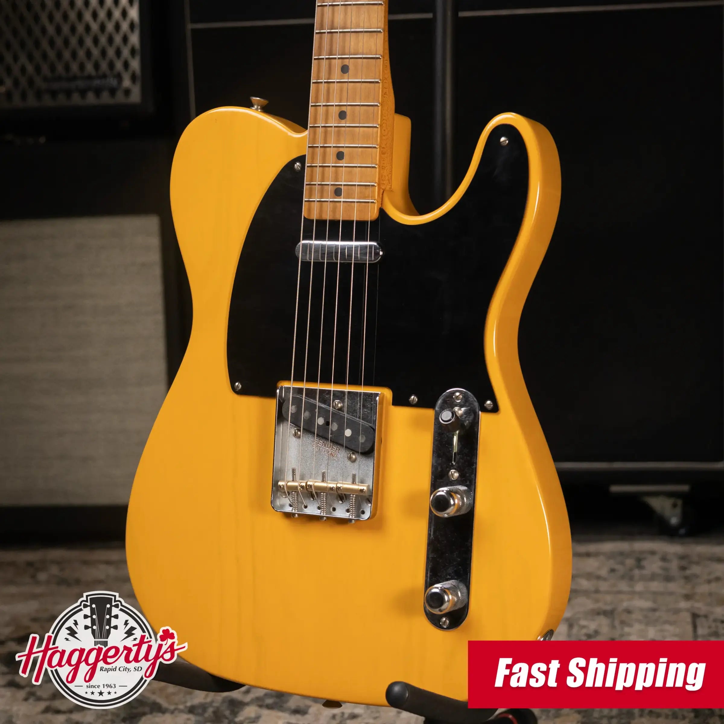 Fender 75th Anniversary Vintera Road Worn 1951 Telecaster Electric Guitar - Butterscotch Blonde with Hardshell Case