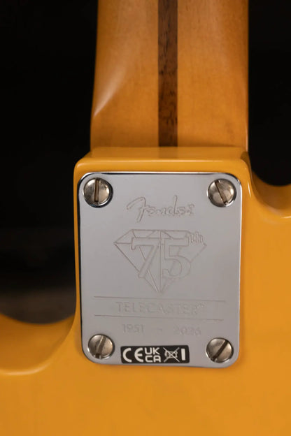 Fender 75th Anniversary Vintera Road Worn 1951 Telecaster Electric Guitar - Butterscotch Blonde with Hardshell Case