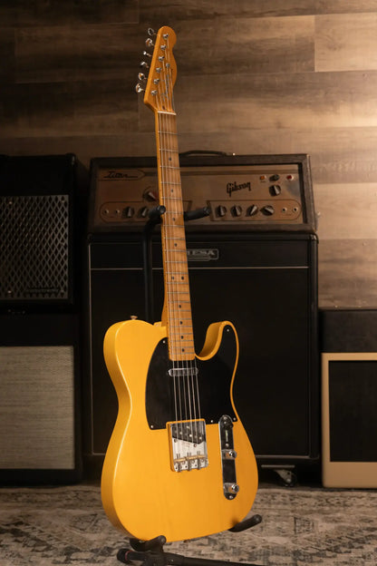 Fender 75th Anniversary Vintera Road Worn 1951 Telecaster Electric Guitar - Butterscotch Blonde with Hardshell Case