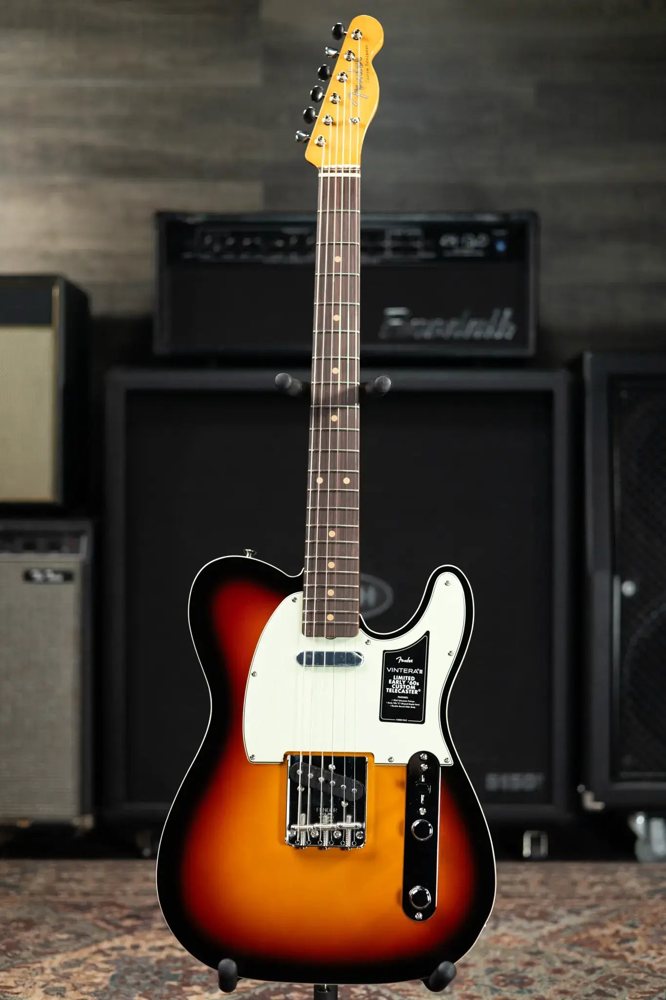 Fender Limited Edition Vintera III Early '60s Custom Telecaster Electric Guitar - 3-Color Sunburst with Gig Bag