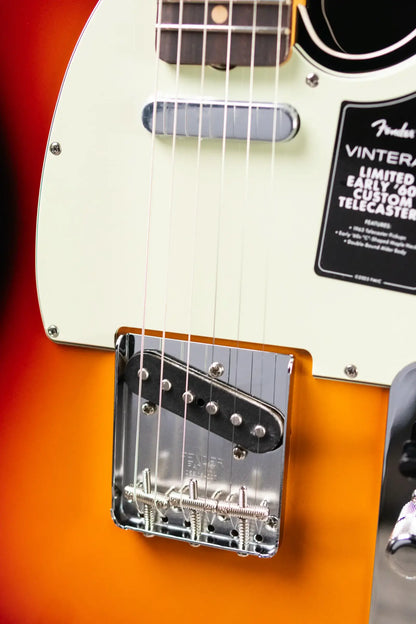 Fender Limited Edition Vintera III Early '60s Custom Telecaster Electric Guitar - 3-Color Sunburst with Gig Bag