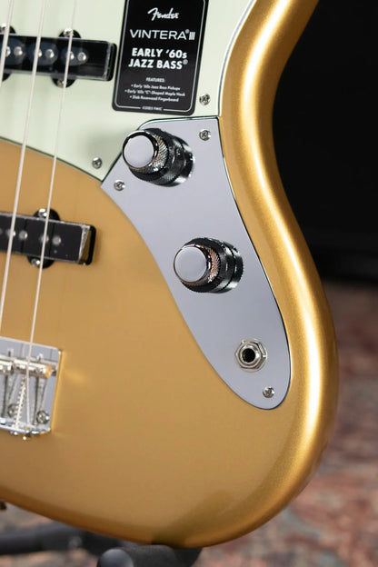 Fender Vintera III Early '60s Jazz Bass - Aztec Gold with Gig Bag