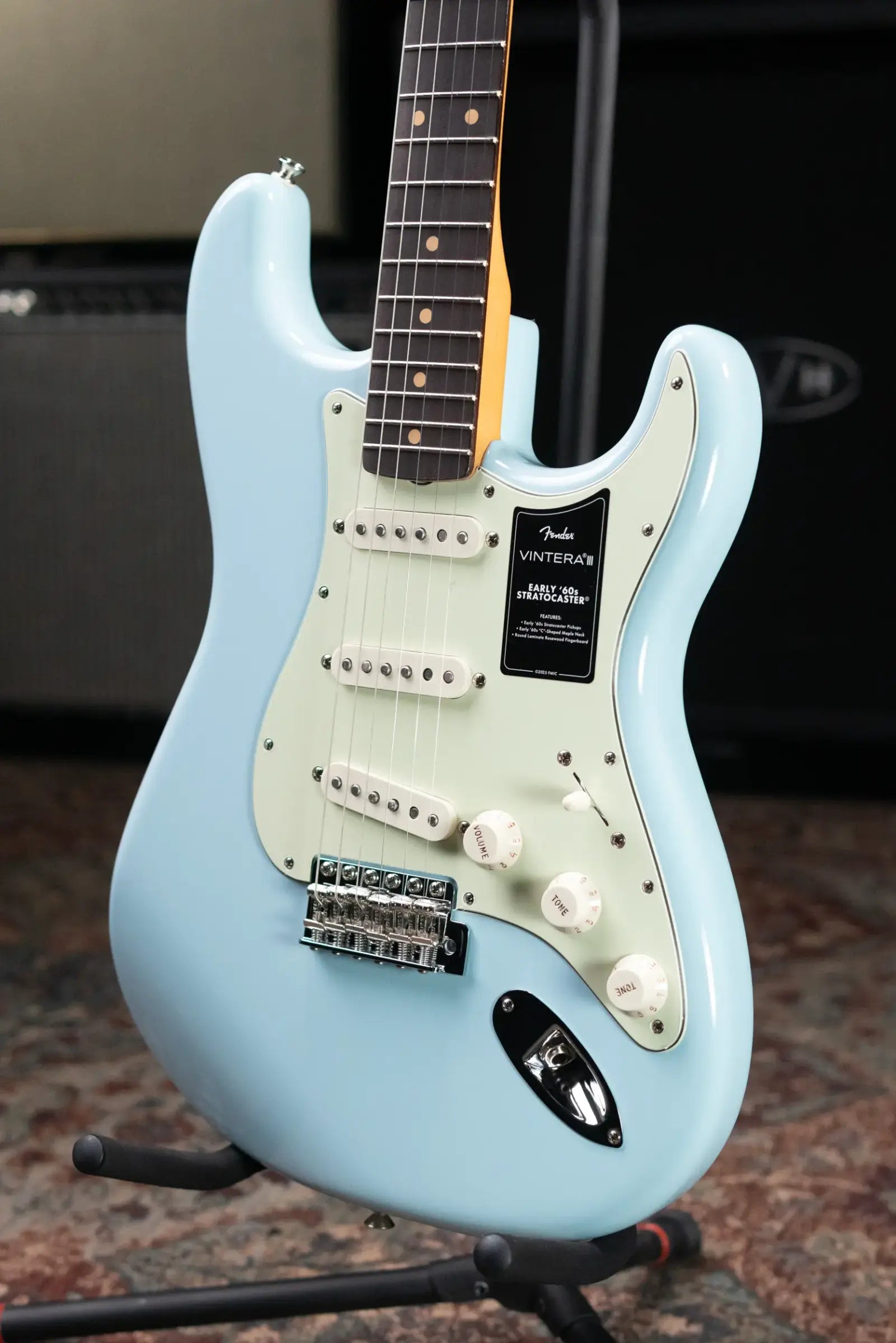 Fender Vintera III Early '60s Stratocaster Electric Guitar - Sonic Blue with Gig Bag