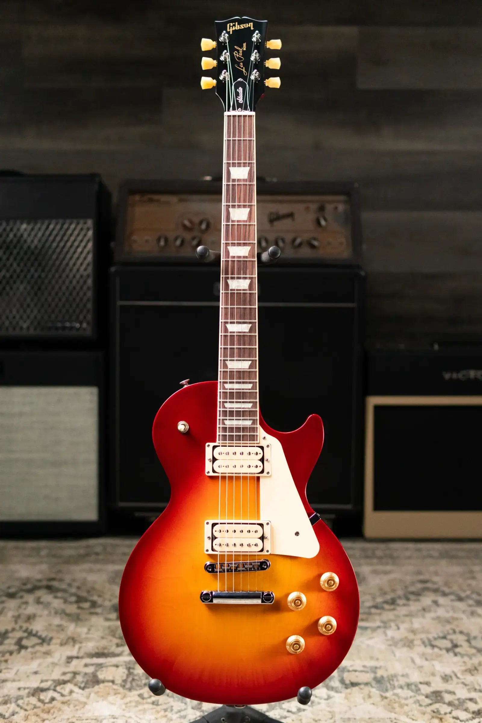 Gibson Les Paul Studio Double Trouble Electric Guitar - Cherry Sunburst with Gig Bag