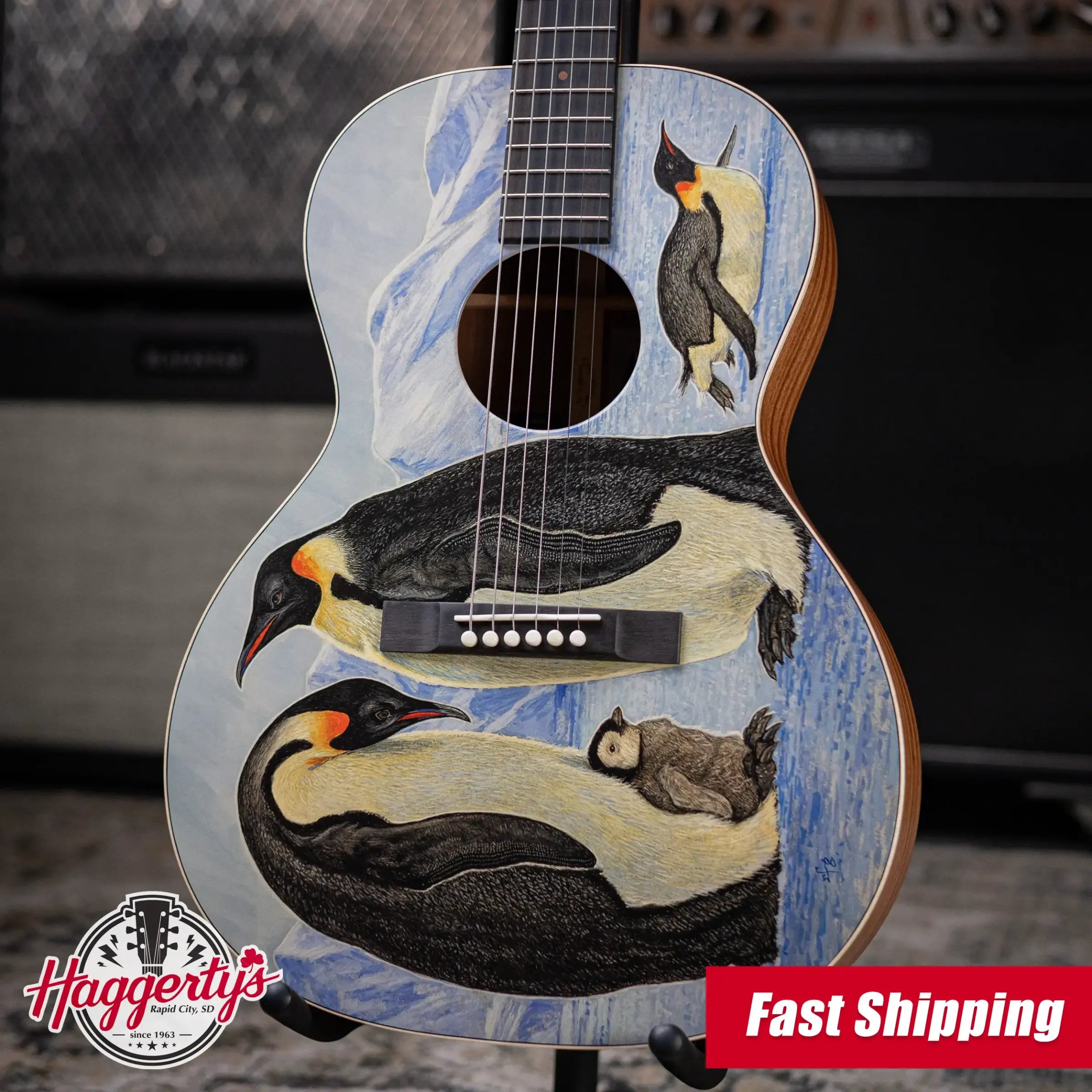 Martin 00L Biosphere IV Acoustic Guitar - Custom Emperor Penguin Ink with Gig Bag