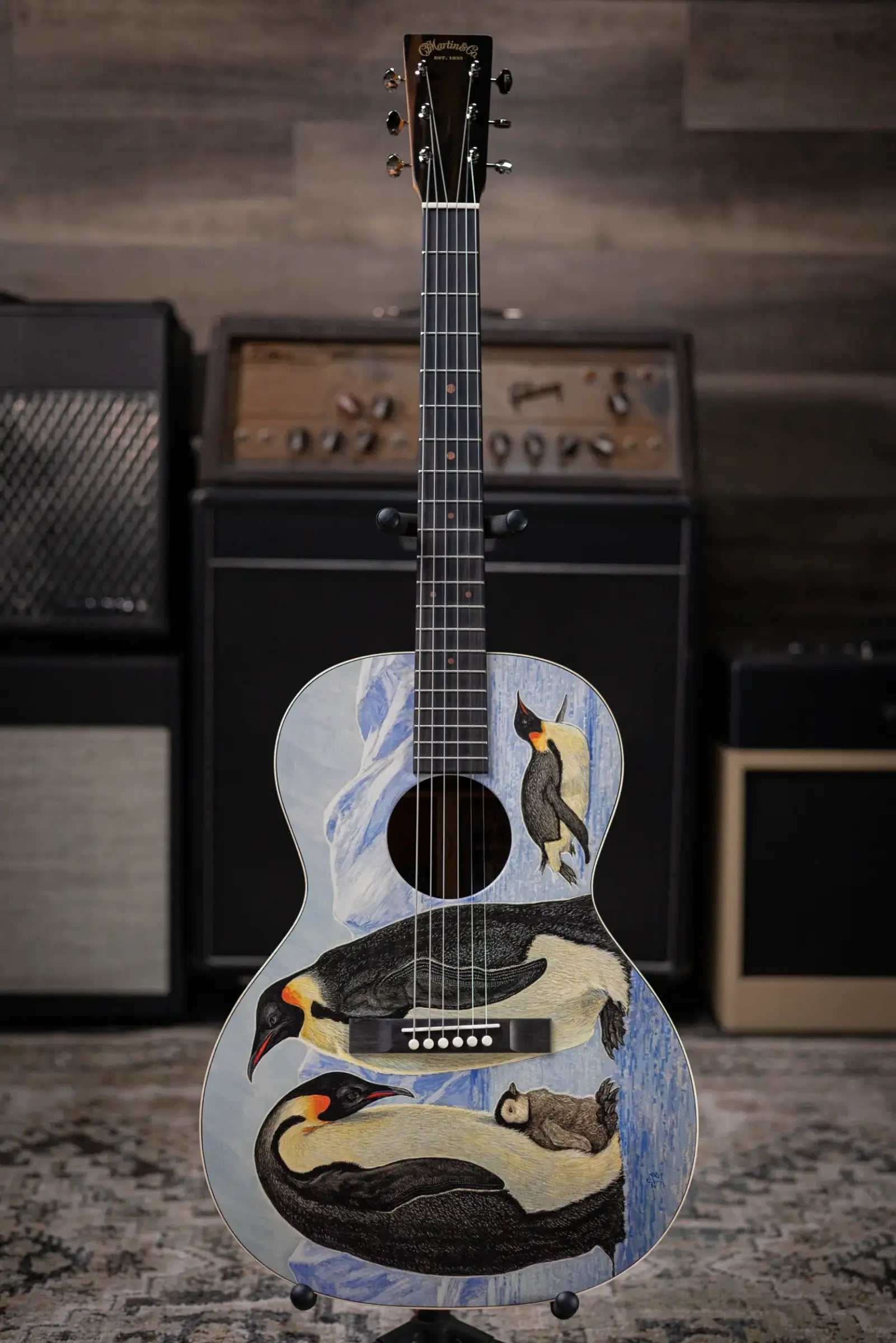 Martin 00L Biosphere IV Acoustic Guitar - Custom Emperor Penguin Ink with Gig Bag