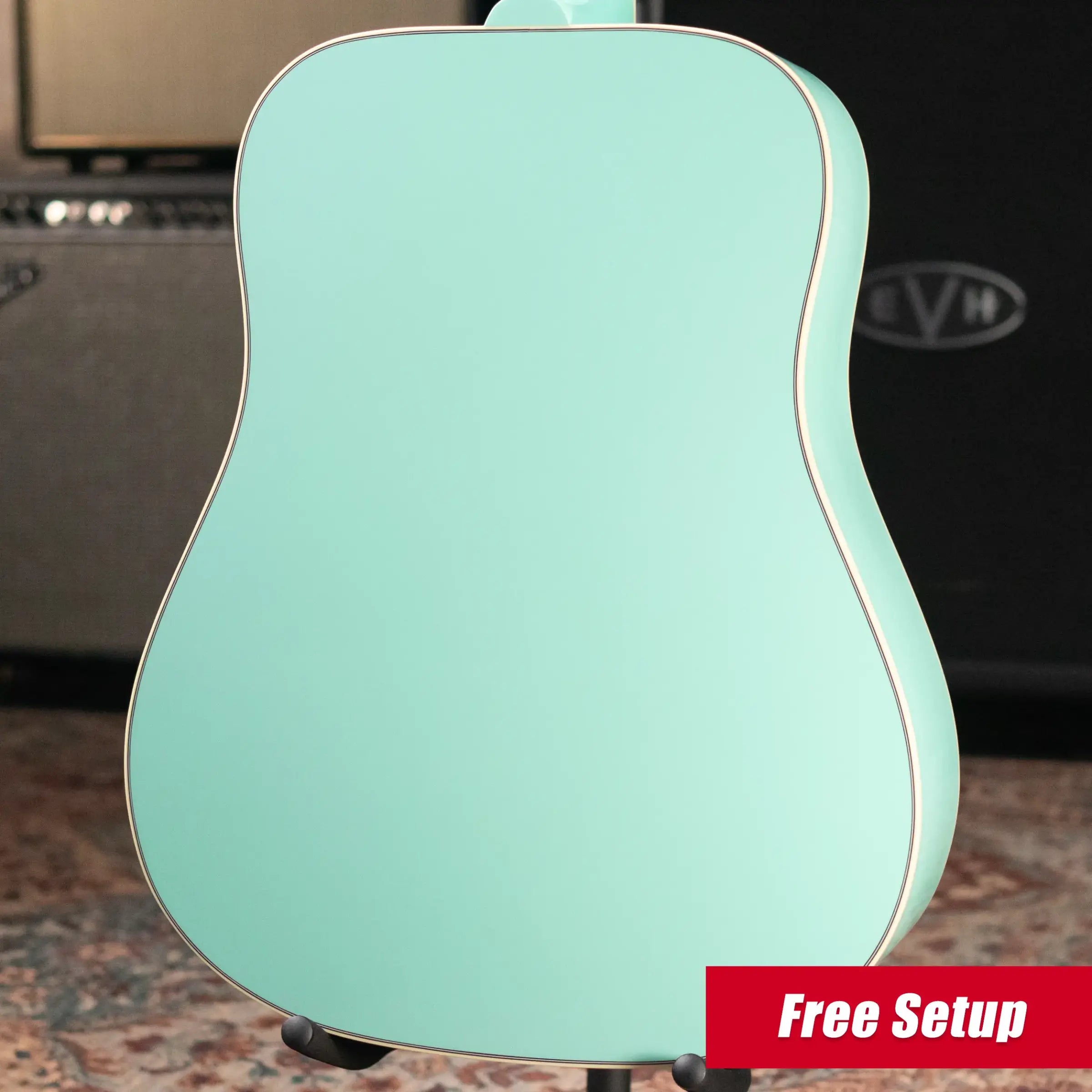 Gibson Hummingbird Standard Dreadnought Acoustic/Electric Guitar - Southwestern Turquoise with Hardshell Case
