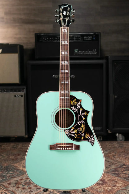 Gibson Hummingbird Standard Dreadnought Acoustic/Electric Guitar - Southwestern Turquoise with Hardshell Case