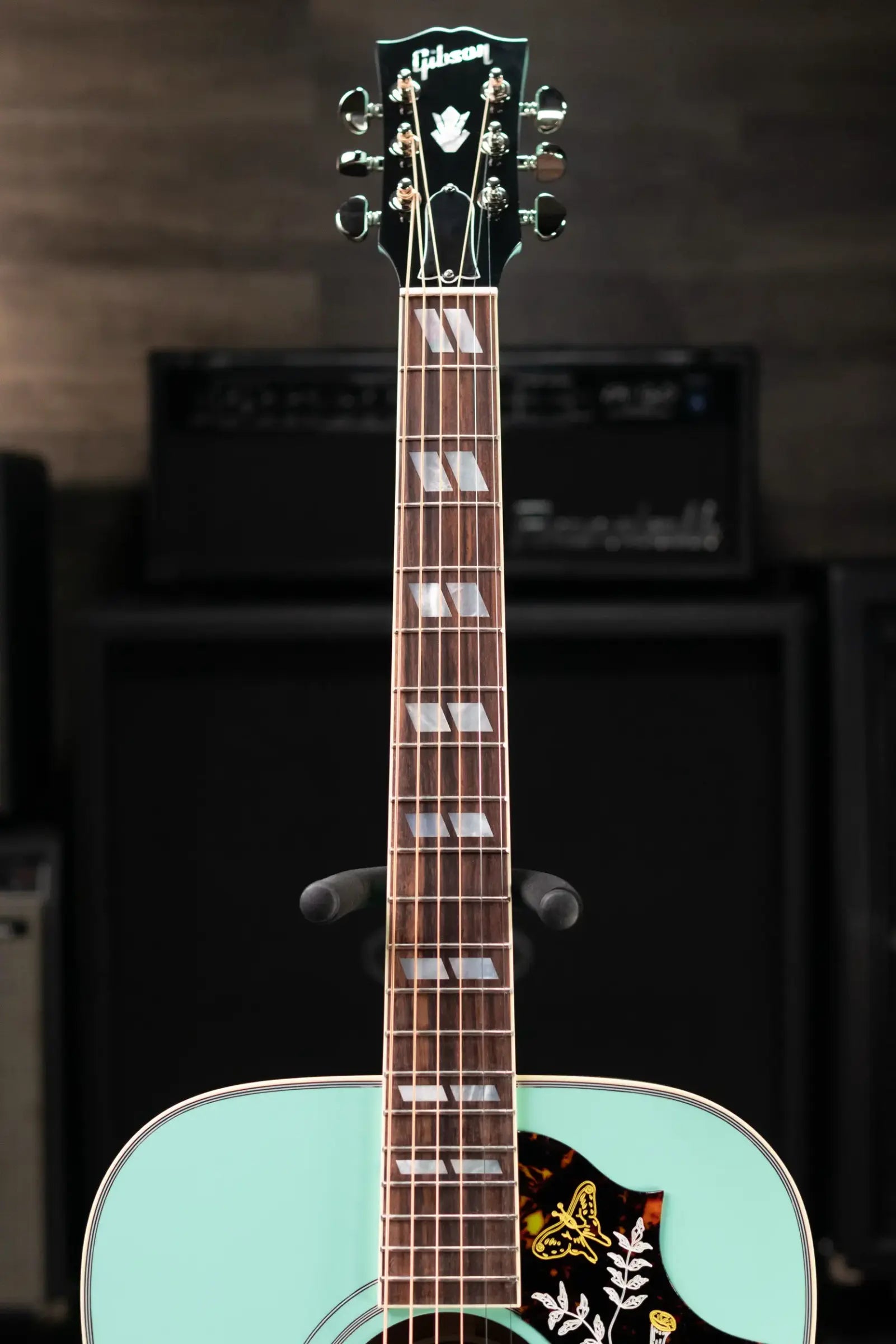 Gibson Hummingbird Standard Dreadnought Acoustic/Electric Guitar - Southwestern Turquoise with Hardshell Case
