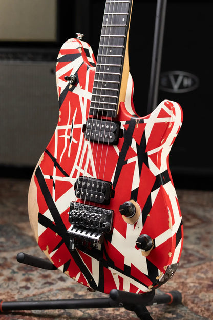 EVH Limited Edition Wolfgang Special Striped Series Electric Guitar - Aged Red, Black & White with Gig Bag