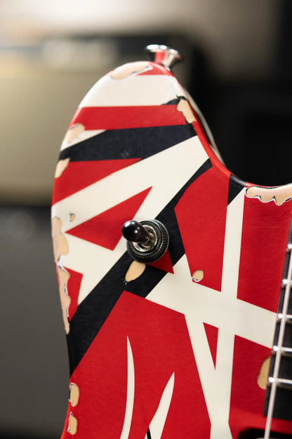 EVH Limited Edition Wolfgang Special Striped Series Electric Guitar - Aged Red, Black & White with Gig Bag