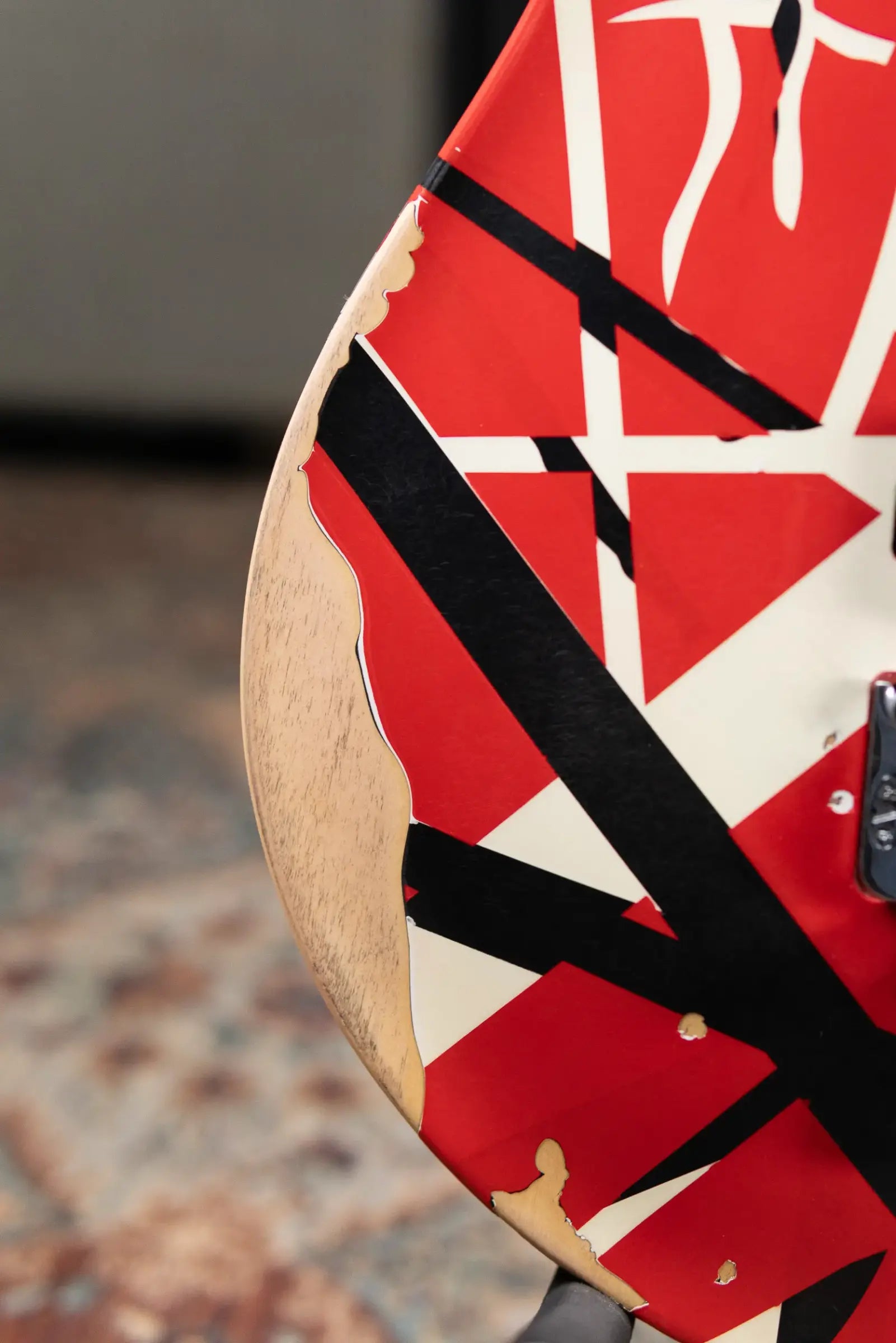 EVH Limited Edition Wolfgang Special Striped Series Electric Guitar - Aged Red, Black & White with Gig Bag
