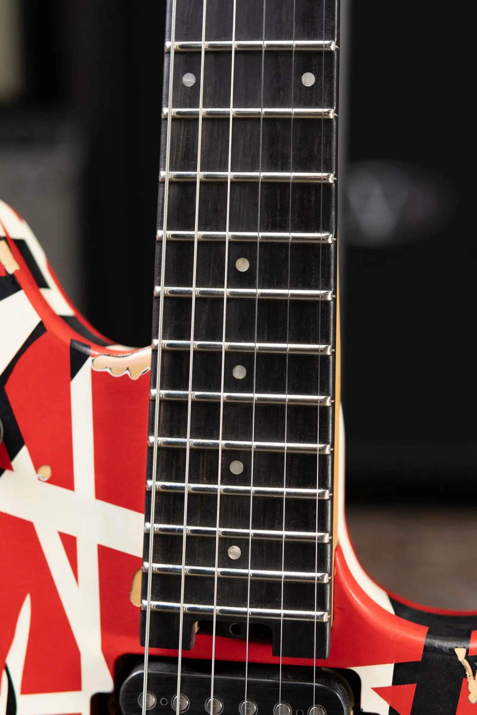 EVH Limited Edition Wolfgang Special Striped Series Electric Guitar - Aged Red, Black & White with Gig Bag