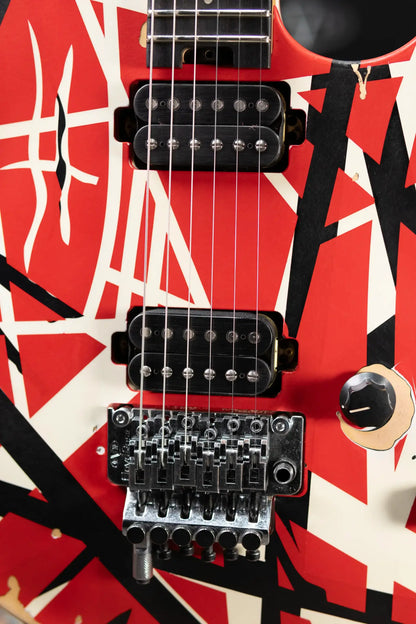 EVH Limited Edition Wolfgang Special Striped Series Electric Guitar - Aged Red, Black & White with Gig Bag