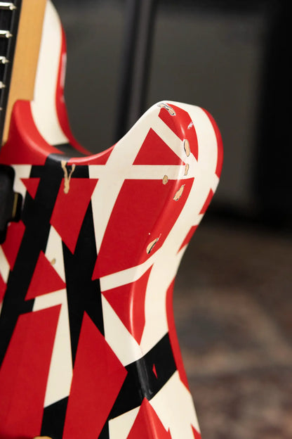 EVH Limited Edition Wolfgang Special Striped Series Electric Guitar - Aged Red, Black & White with Gig Bag
