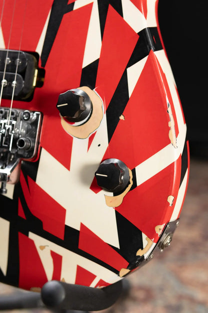 EVH Limited Edition Wolfgang Special Striped Series Electric Guitar - Aged Red, Black & White with Gig Bag