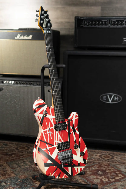 EVH Limited Edition Wolfgang Special Striped Series Electric Guitar - Aged Red, Black & White with Gig Bag
