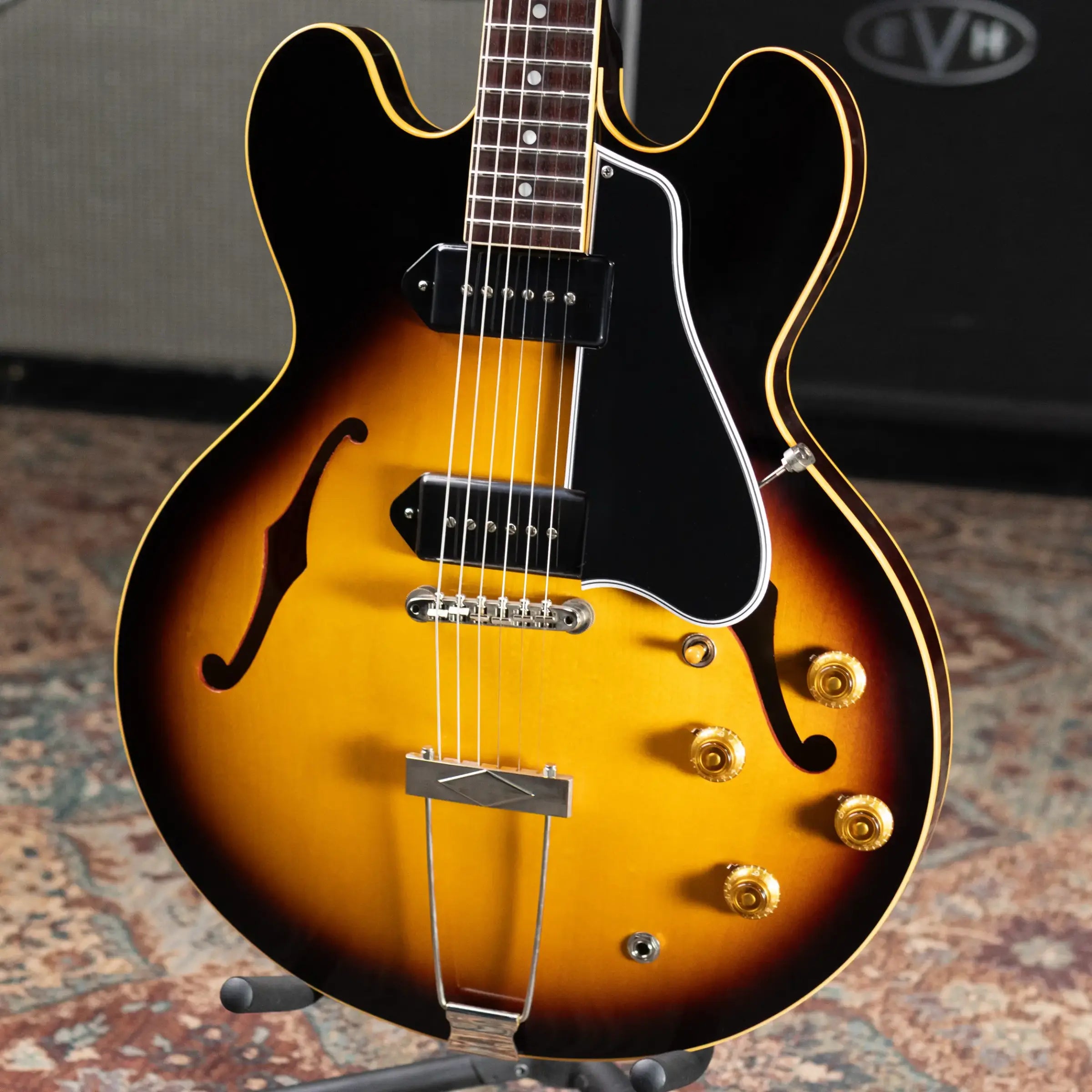 Gibson Custom Shop '59 ES-330 TD Reissue VOS Hollow Body Electric Guitar - Vintage Burst with Hardshell Case