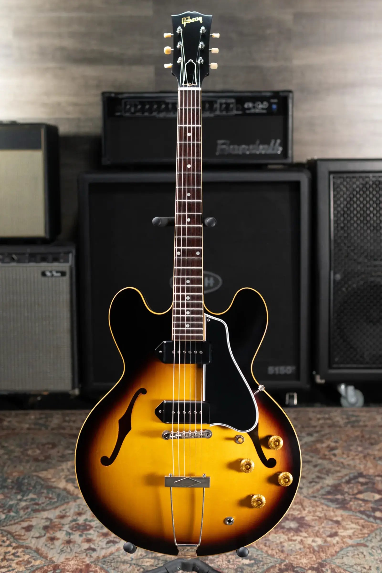 Gibson Custom Shop '59 ES-330 TD Reissue VOS Hollow Body Electric Guitar - Vintage Burst with Hardshell Case