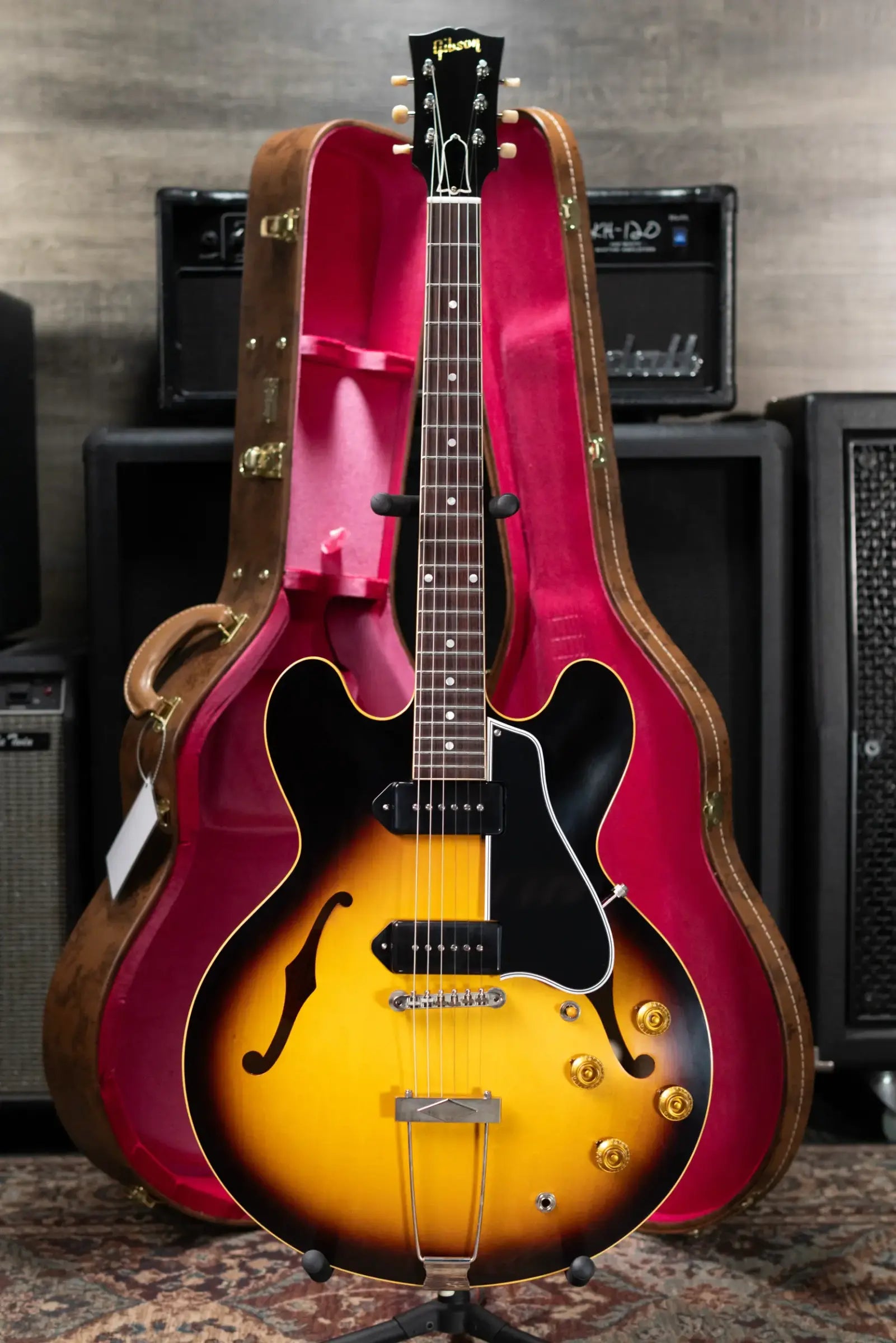 Gibson Custom Shop '59 ES-330 TD Reissue VOS Hollow Body Electric Guitar - Vintage Burst with Hardshell Case