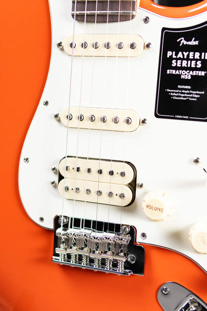 Fender Player II Stratocaster HSS Electric Guitar - Rallye Orange