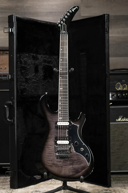 Gibson Victory Floyd Rose Electric Guitar - Translucent Ebony Burst with Hardshell Case