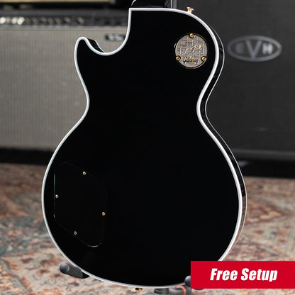 Gibson Custom Shop Les Paul Custom 25-1/2" Scale Electric Guitar - Ebony with Hardshell Case