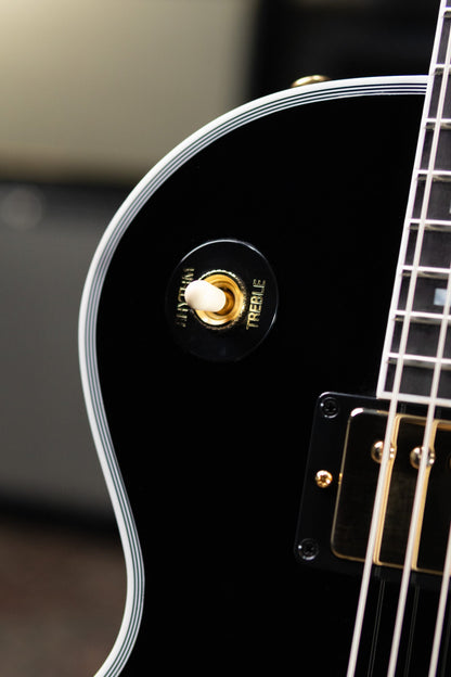 Gibson Custom Shop Les Paul Custom 25-1/2" Scale Electric Guitar - Ebony with Hardshell Case