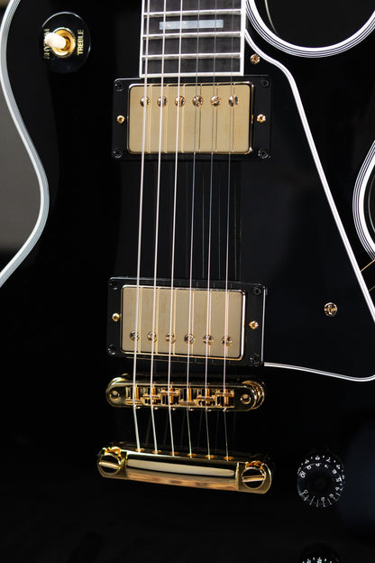 Gibson Custom Shop Les Paul Custom 25-1/2" Scale Electric Guitar - Ebony with Hardshell Case