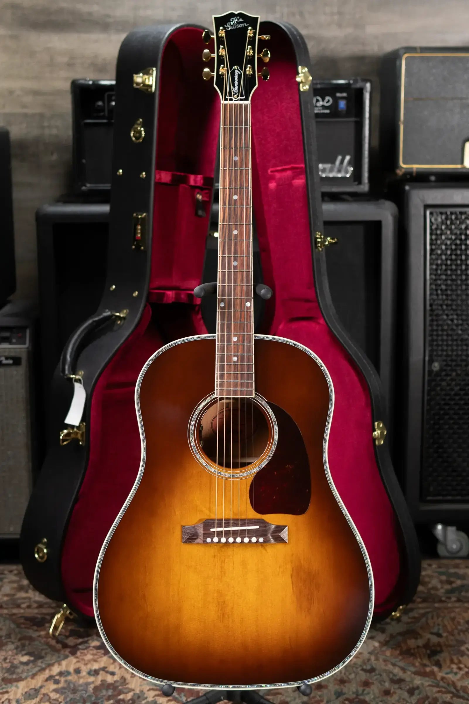 Gibson J-45 Anniversary Limited Edition Acoustic/Electric Guitar - Cremona Burst with Hardshell Case
