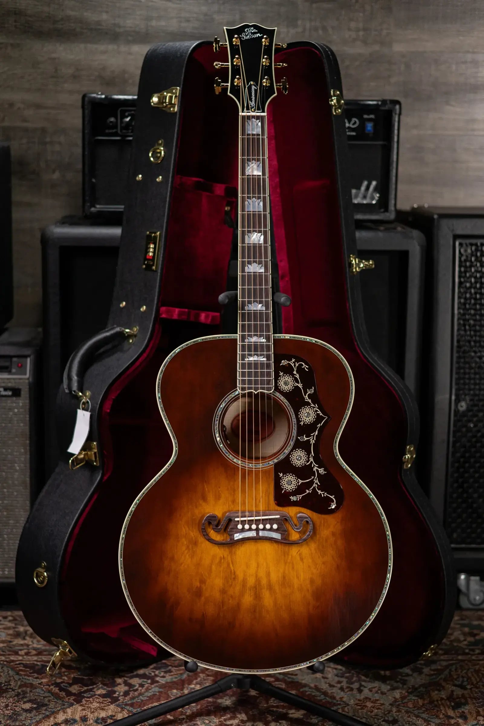 Gibson SJ-200 Anniversary Limited Edition Acoustic/Electric Guitar - Cremona Burst with Hardshell Case