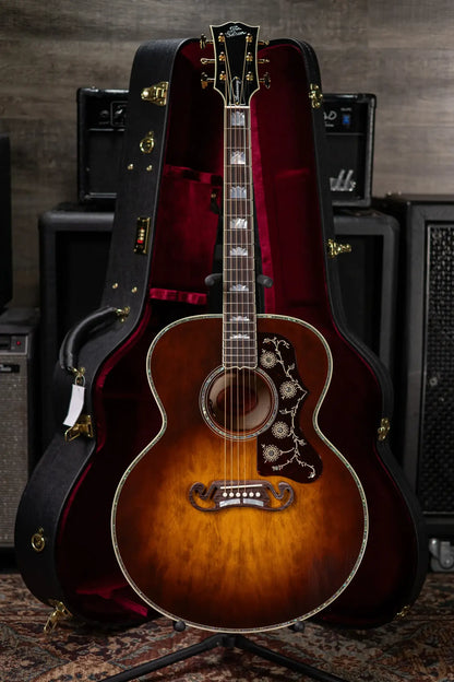 Gibson SJ-200 Anniversary Limited Edition Acoustic/Electric Guitar - Cremona Burst with Hardshell Case