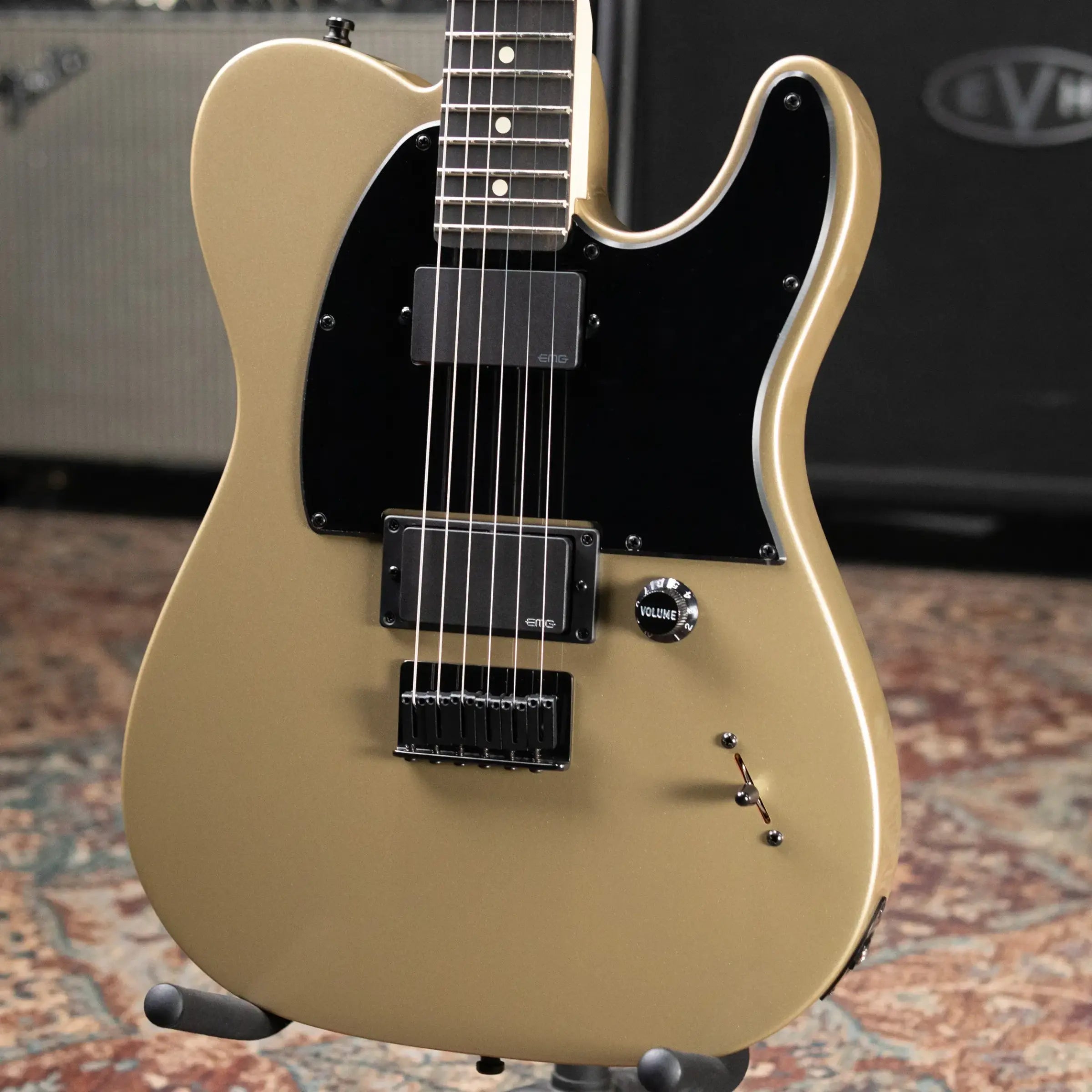 Fender Limited Edition Jim Root Telecaster Electric Guitar - Shoreline Gold with Hardshell Case