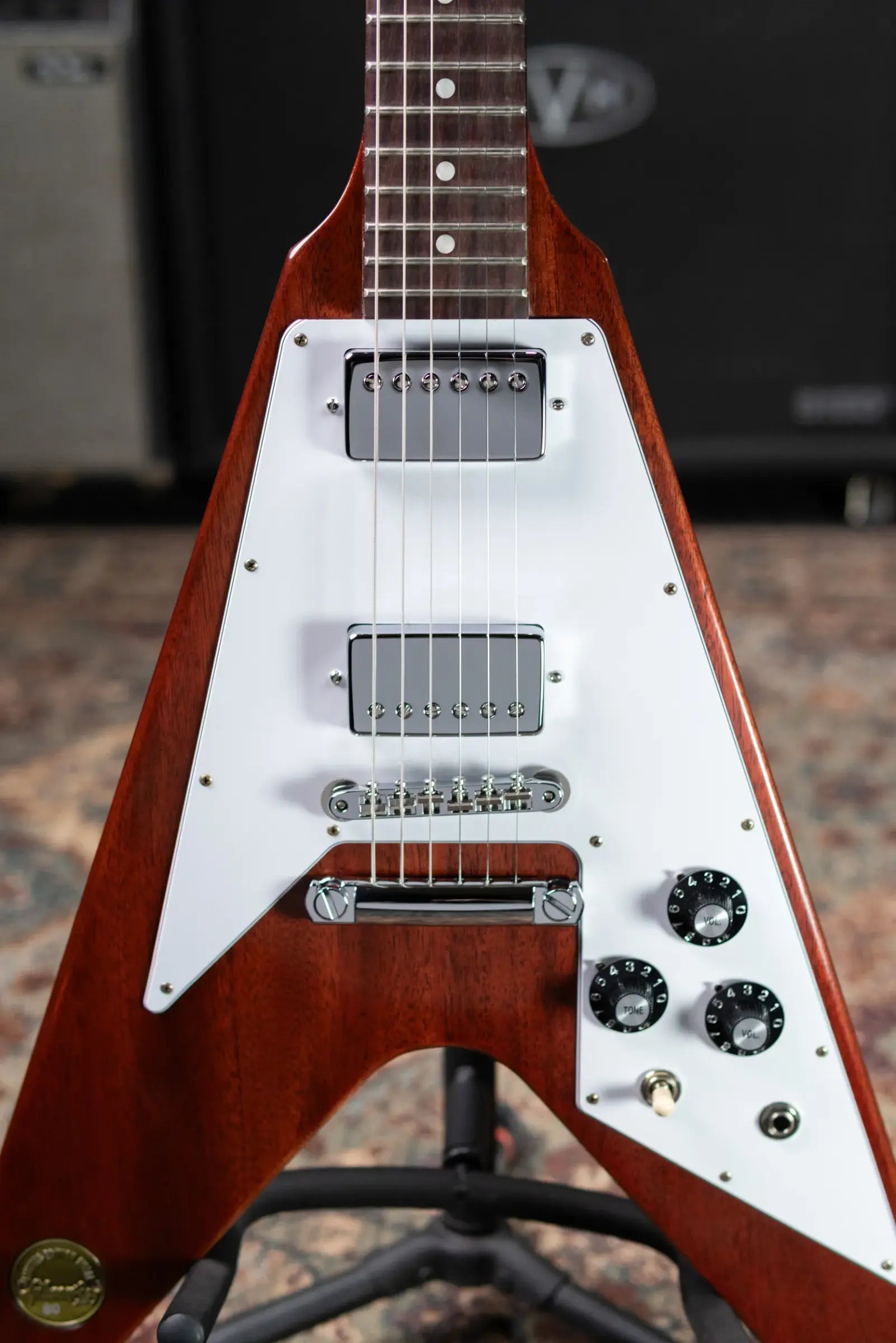 Gibson Custom Shop 1971 Flying V Medallion Reissue Electric Guitar - Medallion Cherry with Hardshell Case