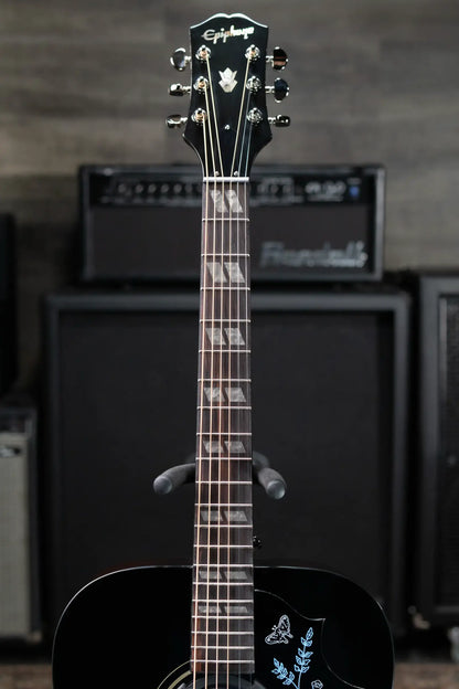 Epiphone Eric Church Signature Hummingbird Dark Studio Acoustic/Electric Guitar - Cobra Burst with Hardshell Case