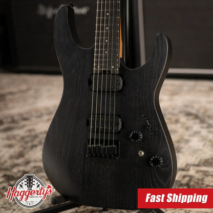 Charvel Pro-Mod Plus Dinky DK24 HH HT EB Ash Electric Guitar - Black Ash with Gig Bag