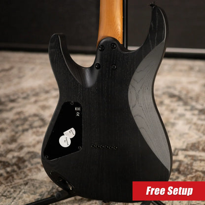 Charvel Pro-Mod Plus Dinky DK24 HH HT EB Ash Electric Guitar - Black Ash with Gig Bag
