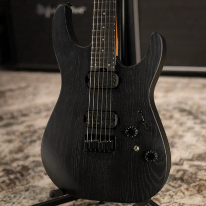 Charvel Pro-Mod Plus Dinky DK24 HH HT EB Ash Electric Guitar - Black Ash with Gig Bag