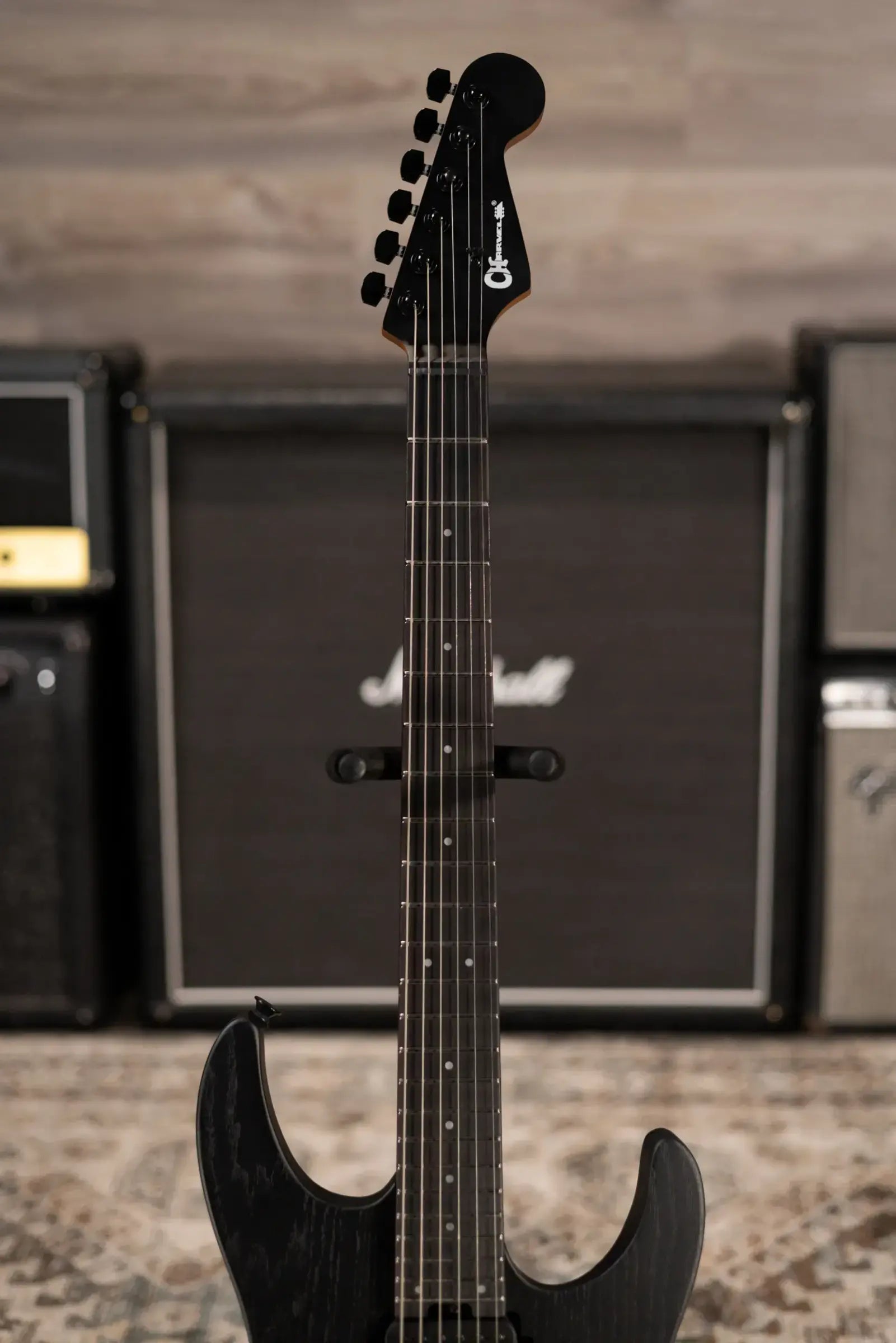 Charvel Pro-Mod Plus Dinky DK24 HH HT EB Ash Electric Guitar - Black Ash with Gig Bag